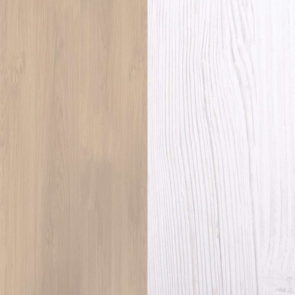 Estantería con Escritorio, Mesa de Ordenador, Acabado en Cambrian y Blanco, Medidas: 119,6 cm (Largo) x 139,6 cm (Alto) x 34,