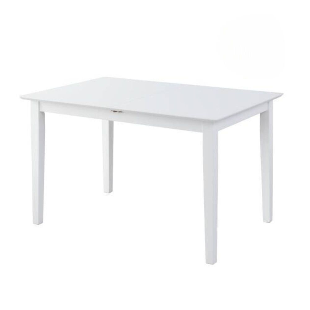 Mesa de Comedor Extensible en MDF - Acabado Blanco | 120/150x80 cm | Diseño Moderno y Funcional