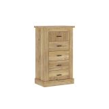 Pack de Muebles de Dormitorio Habitación Infantil con Cabecero, 1 Mesita de Noche 3 Cajones y Sinfonier en Color Mauvella Rayas